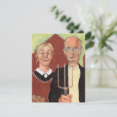 Faire-part Nous avons déménagé le ranch gothique américain Fa (Debout devant)