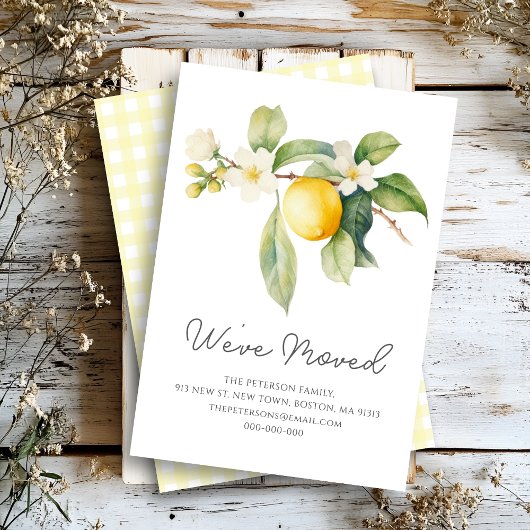 Faire-part Nous avons déménagé | Lemon Blossom Nouvelle Adres