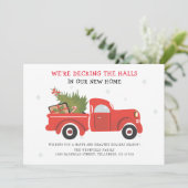 Faire-part Nous avons déménagé les fêtes de Noël Déménager Fa (Debout devant)