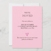 Faire-part Nous avons déménagé lettrage fantaisiste de change (Dos)