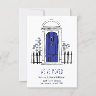 Faire-part Nous avons déménagé - Marine Blue Door Moving Fair
