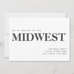 Faire-part Nous avons déménagé Midwest Nouvelle maison Faire-