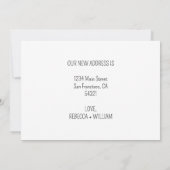 Faire-part Nous avons déménagé Modern Handwritten Script  (Dos)