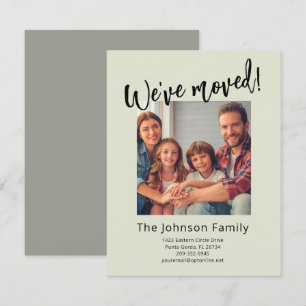 Faire-part Nous avons déménagé Moderne Élégant Photo de famil