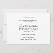 Faire-part Nous avons déménagé Noël Acorn Wreath Moving (Dos)