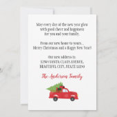 Faire-part Nous avons déménagé Noël Camion Arbre de Noël Démé (Dos)