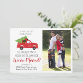 Faire-part Nous avons déménagé Noël Camion photo vacances Dém (Debout devant)