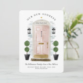 Faire-part Nous avons déménagé - Nouvelle adresse Porte d'aqu (Debout devant)