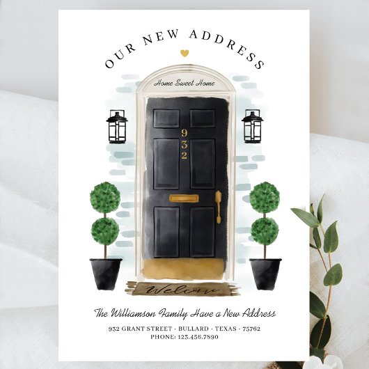 Faire-part Nous avons déménagé - Nouvelle adresse Porte d'aqu