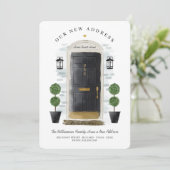 Faire-part Nous avons déménagé - Nouvelle adresse Porte d'aqu (Debout devant)