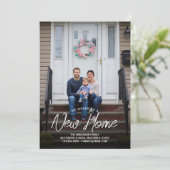 Faire-part Nous avons déménagé Nouvelle Maison Typogrtpahy Fa (Debout devant)