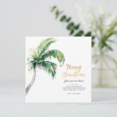 Faire-part Nous avons Déménagé Palm Tree Holiday Déménagement (Debout devant)