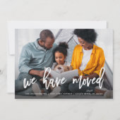 Faire-part Nous Avons Déménagé | Photo et Bleu Botanique (Devant)