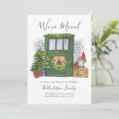 Faire-part Nous avons déménagé Porte d'entrée Noël Noël Démén (Debout devant)