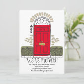 Faire-part Nous avons déménagé - Porte fantaisiste - Annonce  (Debout devant)