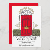 Faire-part Nous avons déménagé - Porte Whimsical - Nouveau no (Devant / Derrière)