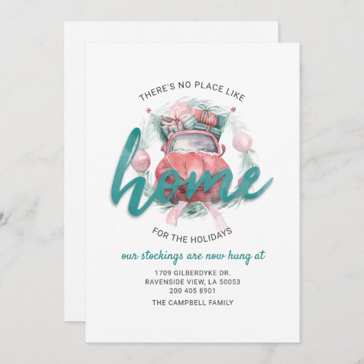 Faire-part Nous avons déménagé pour le déplacement d'adresses (Devant / Derrière)