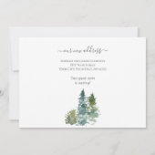 Faire-part Nous avons déménagé Rustic Watercolor Evergreen (Dos)