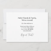 Faire-part Nous avons déménagé Simple Nouvelle Maison Élégant (Dos)