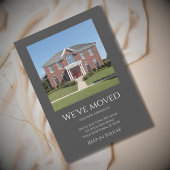 Faire-part Nous avons déménagé simple Photo Grey Moving