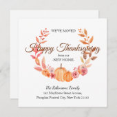 Faire-part Nous avons déménagé Thanksgiving Wreath New Home M (Devant / Derrière)