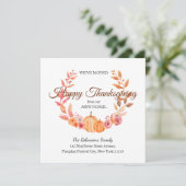Faire-part Nous avons déménagé Thanksgiving Wreath New Home M (Debout devant)