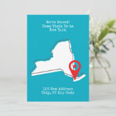 Faire-part Nous avons déménagé ! Venez nous rendre visite à N (Debout devant)