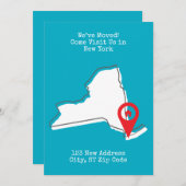 Faire-part Nous avons déménagé ! Venez nous rendre visite à N (Devant / Derrière)