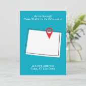 Faire-part Nous avons déménagé ! Venez nous rendre visite au (Debout devant)