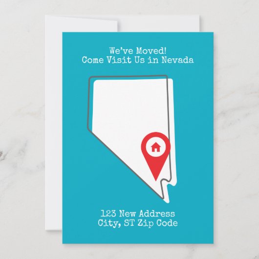 Faire-part Nous avons déménagé ! Venez nous rendre visite au  (Devant)