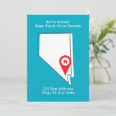 Faire-part Nous avons déménagé ! Venez nous rendre visite au  (Debout devant)