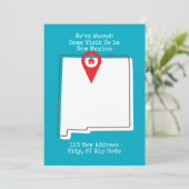 Faire-part Nous avons déménagé ! Venez nous rendre visite au (Debout devant)