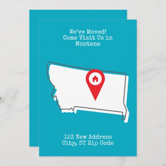 Faire-part Nous avons déménagé ! Venez nous rendre visite dan (Devant / Derrière)