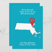 Faire-part Nous avons déménagé ! Venez nous rendre visite dan (Devant / Derrière)