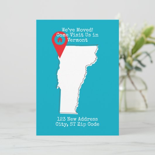 Faire-part Nous avons déménagé ! Venez nous rendre visite dan (Debout devant)