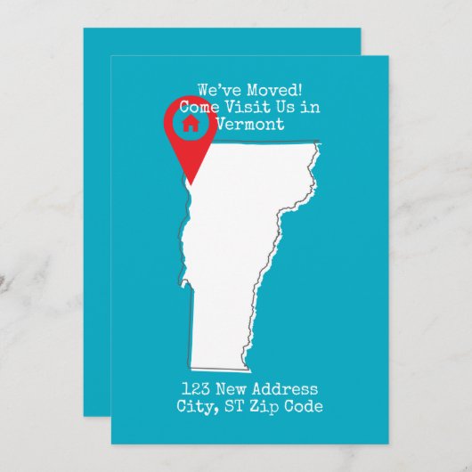 Faire-part Nous avons déménagé ! Venez nous rendre visite dan (Devant / Derrière)