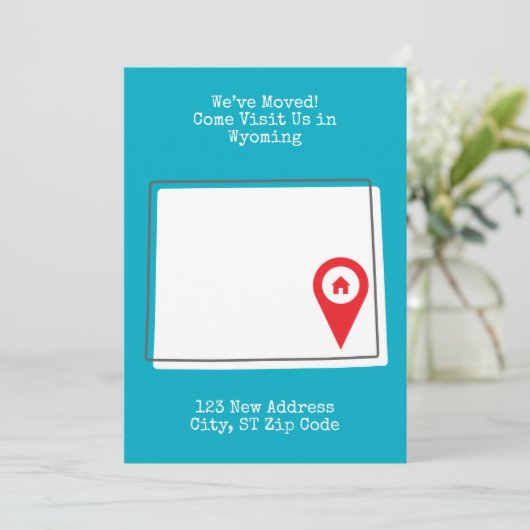Faire-part Nous avons déménagé ! Venez nous rendre visite dan (Debout devant)