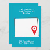 Faire-part Nous avons déménagé ! Venez nous rendre visite dan (Devant / Derrière)