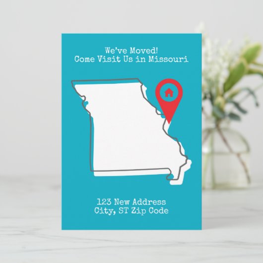 Faire-part Nous avons déménagé ! Venez nous rendre visite dan (Debout devant)