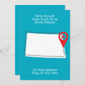 Faire-part Nous avons déménagé ! Venez nous rendre visite dan (Devant / Derrière)