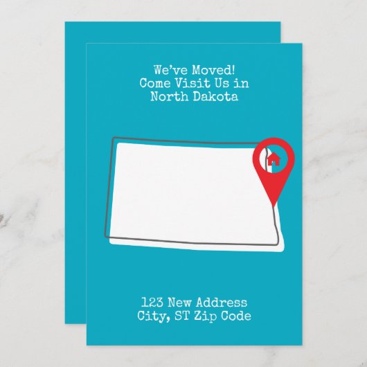 Faire-part Nous avons déménagé ! Venez nous rendre visite dan (Devant / Derrière)