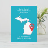 Faire-part Nous avons déménagé ! Venez nous rendre visite dan (Debout devant)