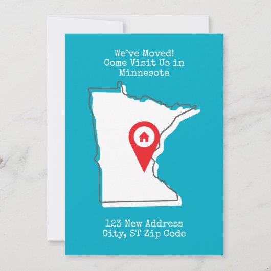 Faire-part Nous avons déménagé ! Venez nous rendre visite dan (Devant)