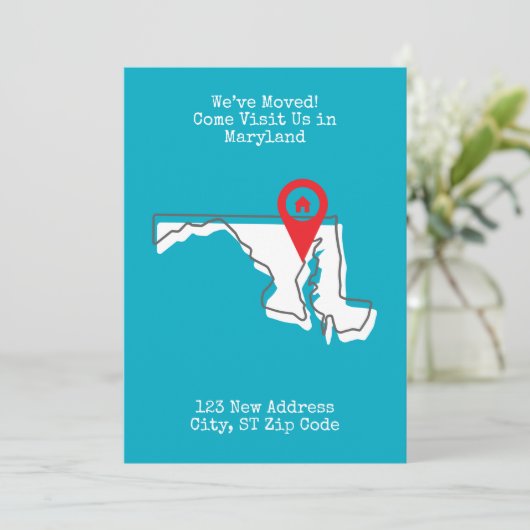 Faire-part Nous avons déménagé ! Venez nous rendre visite dan (Debout devant)