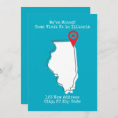 Faire-part Nous avons déménagé ! Venez nous rendre visite dan (Devant / Derrière)