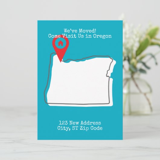 Faire-part Nous avons déménagé ! Venez nous rendre visite en  (Debout devant)