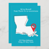 Faire-part Nous avons déménagé ! Venez nous rendre visite en  (Devant / Derrière)