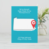 Faire-part Nous avons déménagé ! Venez nous rendre visite en (Debout devant)