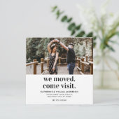 Faire-part Nous avons déménagé Venez visiter Photo Simple Typ (Debout devant)