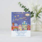 Faire-part Nous avons déménagé Village de Noël Flat Move (Debout devant)